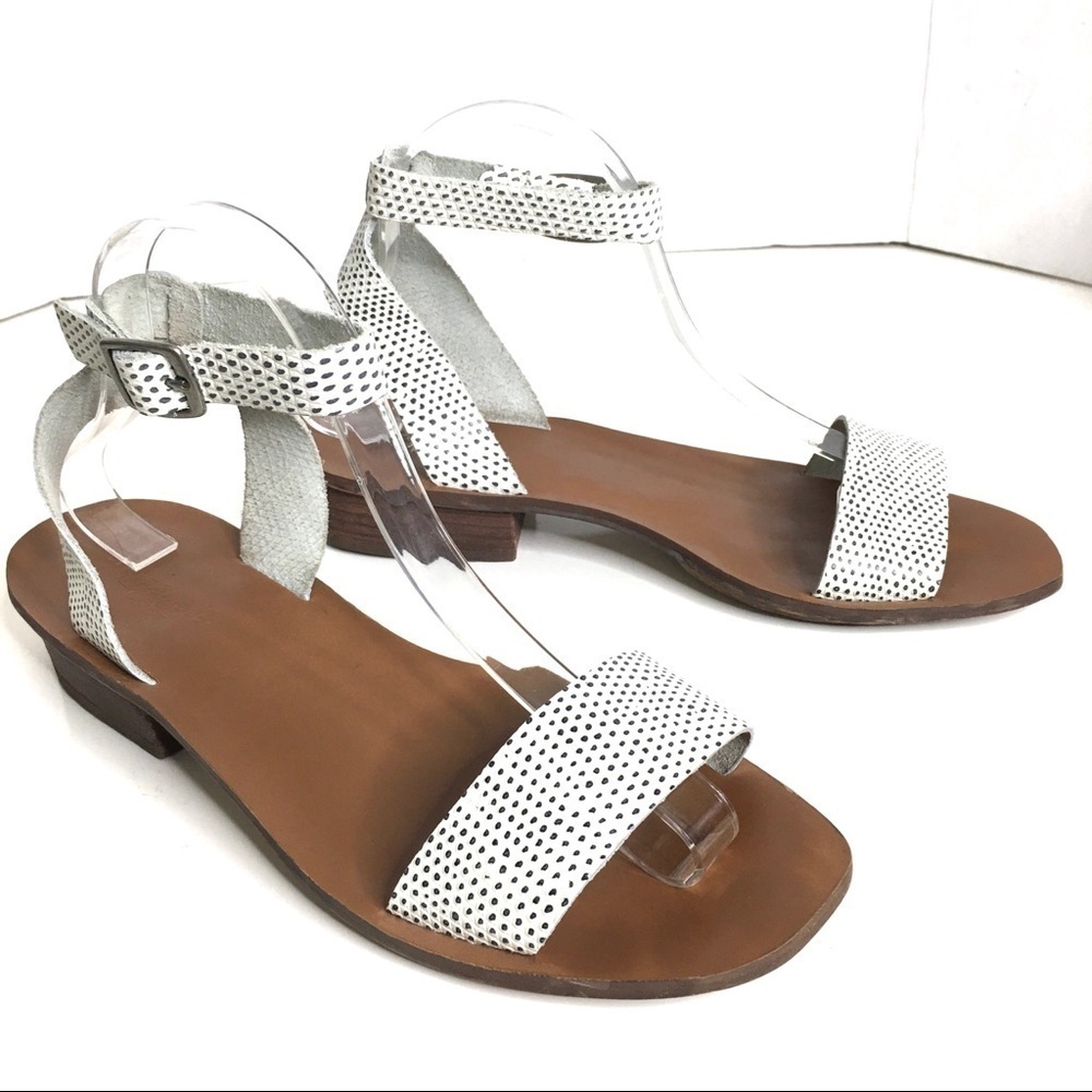 Madewell Veronique Snake Spot Ankle‎ Strap Sandals